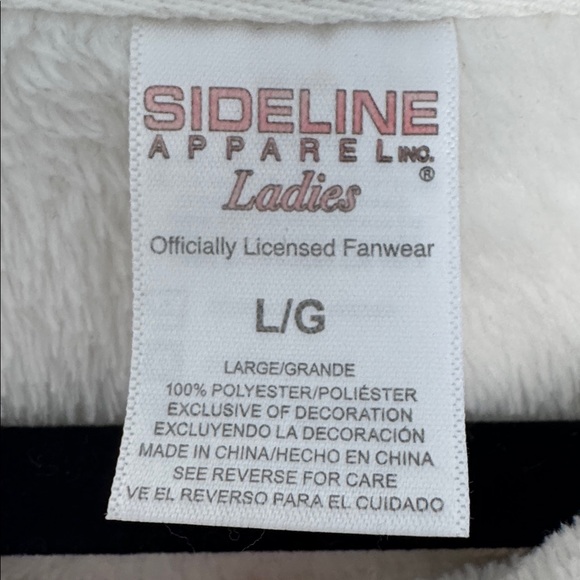 Purdue/Sideline Apparel Women's White/Cream Pullover Fuzzy Sweatshirt - Size L - Picture 4 of 5